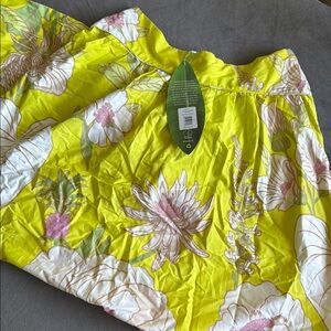FARM Rio Yellow Floral A-Line Skirt